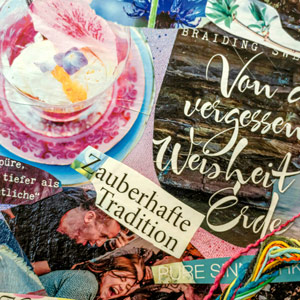 Bildcollage mit Motiven und Schriftzügen – Collagen-Workshop Bildcollage mit Motiven und Schriftzügen – Collagen-Workshop